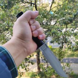 Alta qualidade falso faca realista adereços grito fantasma rosto faca de caça arma assassino cosplay prop traje acessório prata - Image 3