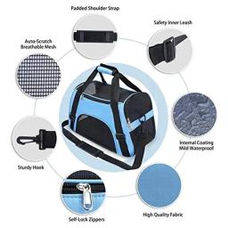 Cat Carrier Soft-Sided Pet Travel Carrier para gatos, cães Puppy Comfort Portable Folding Pet Carrier - Image 5