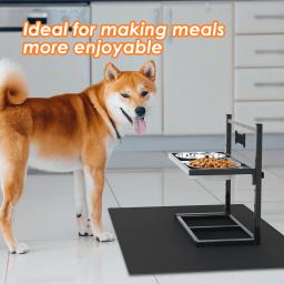 Esteira antiderrapante para alimentos para animais e tigela de água, esteira antiderrapante para comida de cachorro e tigela de água, dispensador quick dry - Image 3