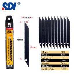 Anti-Shaking Utility Knife, lâminas de aço preto afiado, cortador de caixa, bloqueio automático, artesanato profissional, abridor DIY, SDI 9mm, ângulo de 30 graus - Image 6