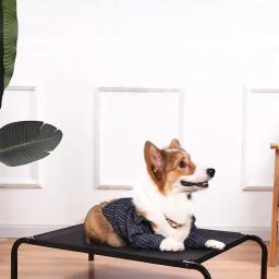 Pet Camp Bed com moldura de ferro, canil respirável, removível e lavável, produtos legais - Image 6