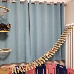 Cat Bridge for Cats Cage, Sisal Wooden Rope Ladder, Pet Furniture, Kitten Step, Scratcher Post, Kitten Toys, Tree, Vários tamanhos - Image 1