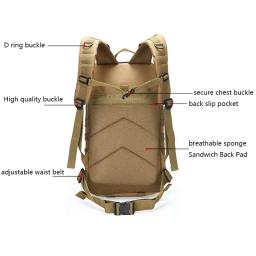 35l náilon das mulheres dos homens ao ar livre tático mochila escalada caça trekking esporte mochilas de viagem acampamento caminhadas pesca 3p sacos - Image 4