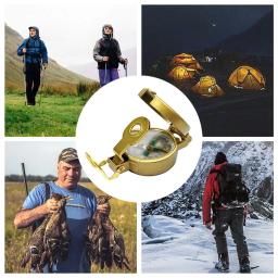 Bússola de acampamento ao ar livre portátil, Folding Len, Gold Hiking Survival Trip, Precise Navigation Expedition Tool - Image 5