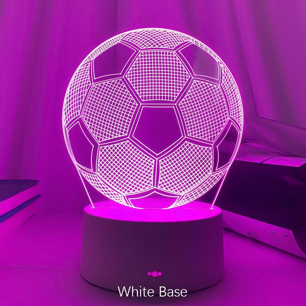 3D Ilusão Night Light com Sensor de Toque, Bola De Futebol, Luz Noturna Remota para Crianças, Decoração Do Quarto, Lâmpada De Mesa De Futebol, Presente - Image 1