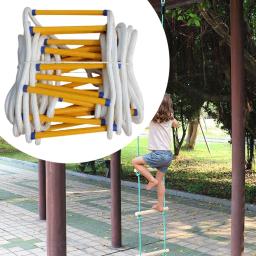 Escada de escape de incêndio de emergência de 16 pés com ganchos multifuncional resistente a chamas 5M escada de corda portátil para engenharia ao ar livre - Image 4