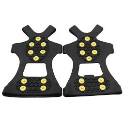 1 par 5-parafuso prisioneiro neve gelo garra escalada anti deslizamento picos apertos crampon chuteiras sapatos capa para botas masculinas tamanho 35-43 - Image 5