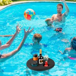 Floating Drink Holder Verão Inflável Float Beer Drinking Cooler Tabela Com 5 Furos Bandeja De Cerveja Party Cup Holder Para Piscina Spa - Image 3