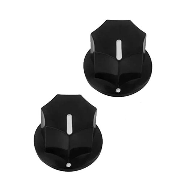 Conjunto de 20 Botões Vintage Pretos para Guitarra, Amplificador e Pedal de Efeito - Controle de Tom Estiloso para Acessórios Musicalizantes