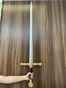 Western Solomon Sword Cosplay Prop, Golden Knight Faca Arma, Medieval Zoro Role Playing, PU Modelo, Novo, 1:1 - Image 6