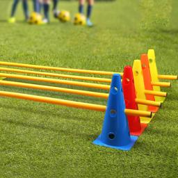 5 pçs equipamento de treinamento de futebol flexibilidade de futebol obstáculos oco para fora cones de treinamento marcador cones - Image 5