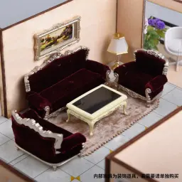 Caixa de construção em miniatura em escala 1:30, casa pré-fabricada, construtor de madeira, kit de modelo de montagem, material de arquitetura - Image 4