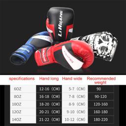 Luvas de Boxe de Couro PU para Homens e Mulheres, Artes Marciais, Equipamento de Treinamento, MMA, Kickboxing, Karatê, Muay Thai - Image 6