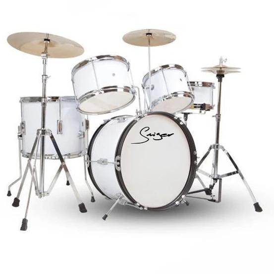 Conjunto de Bateria Musical para Crianças, Instrumento de Percussão, Kit de Bateria Profissional de Alta Qualidade, 3 Pratos, 5 Pcs - Image 1