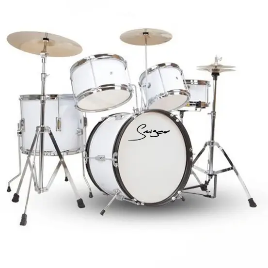 Bateria Musical Infantil de Alta Qualidade com 3 Pratos e 5 Peças - Conjunto de Percussão Profissional para Crianças