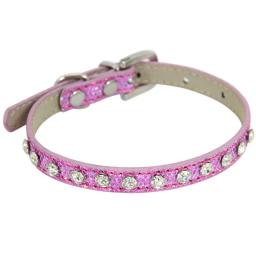 Coleira reflexiva ajustável para cães, anel do pescoço, fivela de segurança, colar bonito do gato, strass Pet Supply Strap - Image 4