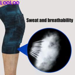 Joelheiras Respiráveis Honeycomb para Adultos, Basquete, Voleibol, Futebol, Esportes, Alívio Da Dor, Manga De Compressão Da Perna, 1Pc - Image 4