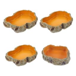 Réptil Água Tigelas Terrário Decorativo, Tigela De Alimentação De Resina para Sapo Tartaruga Tartaruga Leopardo Gecko - Image 1