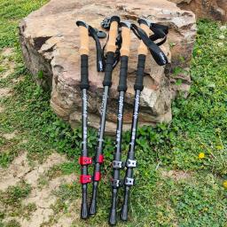 Carbon Fiber Lightweight Trekking Poles, Bastões telescópicos dobráveis, Bastão de caminhada e caminhada leve, Bastão de escalada - Image 6