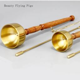 Madeira maciça instrumentos de percussão com alça reta, cobre puro, chumbo carrilhão, budista suprimentos, Law Society, Profissão Templo, 1 Pc - Image 5