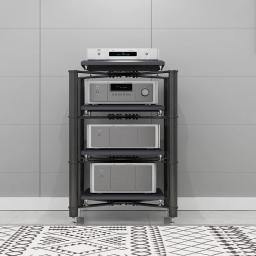 Armação de aço Amortecedor Sound Cabinet, Sound Rack, Amplificador de Potência, Amplificador de Potência, KTV Home Theater Stand, HIFI - Image 2