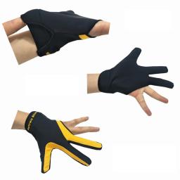 Preto amarelo de alta qualidade snooker esporte jogador bilhar luva produtos - Image 5