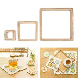 Tear De Tricô De Madeira Quadrado Para Artesanato, Borda De Costura, DIY Pegs Acessórios, Multifuncional para Sacos, Brinquedos De Fios De Meias, Crianças - Image 4