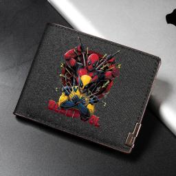 Deadpool e Wolverine Carteira Masculina, Porta-Cartão de Identificação, Carteiras de Viagem, Armazenamento Dobrável, Bolsa de Crédito, Clipe de Dinheiro - Image 4