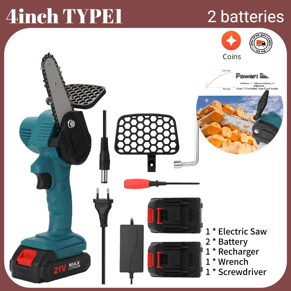21v portátil mini serra de poda elétrica recarregável pequena madeira spliting motosserra ferramenta para jardim pomar ramo clipe ferramentas elétricas ferramentas elétricas - Image 1