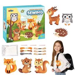 Crianças kits de costura artes artesanato mini kit de costura primeiro kit de costura para iniciantes diy kits de costura de boneca de animais de pelúcia brinquedos de meninas - Image 3