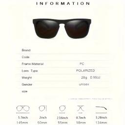 Óculos de sol polarizados quadrados, 2 peças, antirreflexo, para festa de verão, férias, viagens, condução, pesca - Image 4