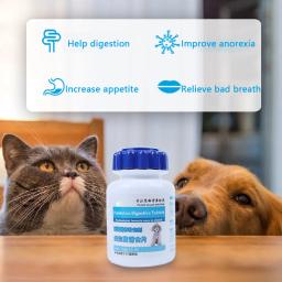 Comprimidos Probióticos para Animais de Estimação, Gatos Digitais, Grânulos Gastroscópicos, Comedores Picky Diarréia, Flátulo Estômago, Cães, 180 Comprimidos - Image 2