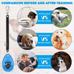 2/pacote de treinamento do cão clicker com alça de pulso ajustável durável leve fácil de usar para gatos filhote de cachorro aves cavalos - Image 2