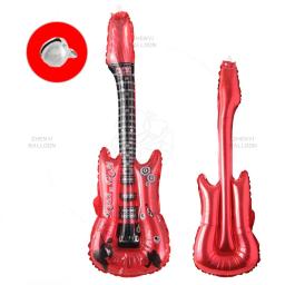 Balões infláveis de guitarra cartoon para crianças, festa de aniversário, brinquedo clássico, quente - Image 5