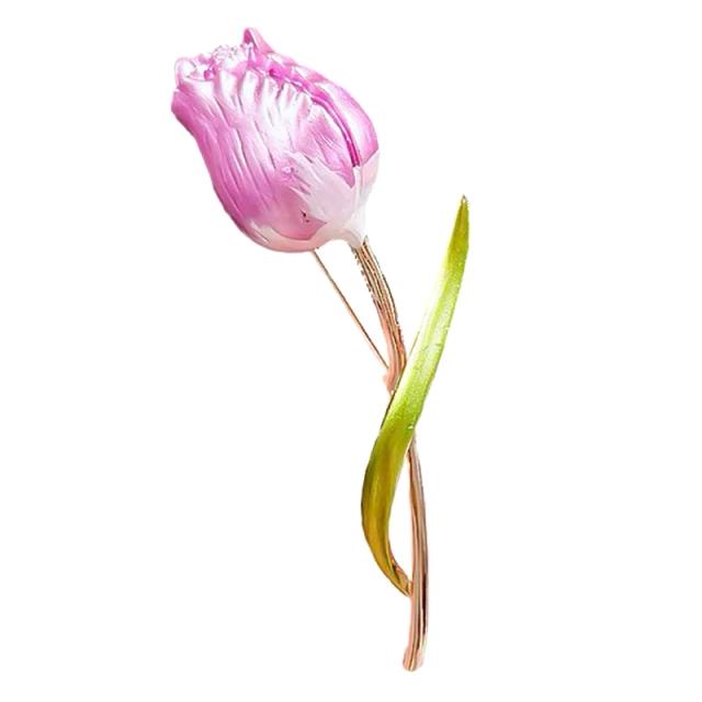 Corsage Tulipa Rosa para Casamento: Elegantes Broches e Alfinetes de Lapela para Homens e Mulheres