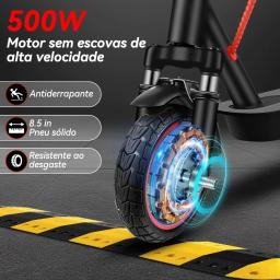 Patinete Elétrico Scooter Para Adultos 500W Capacidade De Carga De 100KG 48V Dobrável Display Digital 35km/h 8,5 polegadas - Image 5