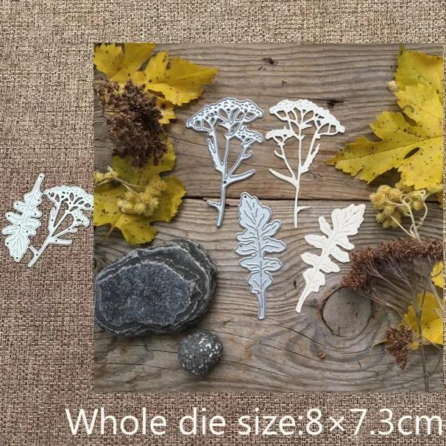 Molde de Estêncil de Metal para Artesanato - 2 Peças para Decoração de Scrapbook e Cortes em Papel