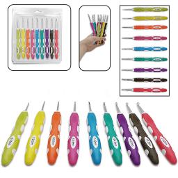 Conjunto de gancho de crochê ergonômico, agulha de tricô, acessórios de costura, 9 peças, conjunto - Image 4