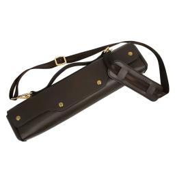 Estojo portátil para armazenamento de flauta, bolsa de ombro, acessórios para instrumentos de sopro, marrom e preto, 16 ou 17 furos - Image 4