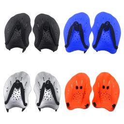 Pás De Palma De Silicone Com Alças Ajustáveis Pás De Treinamento De Natação Luvas De Mergulho, Fin Flipper Sports, Pás De Mão De Natação, 1 Par - Image 2