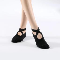 Meias de ioga antiderrapantes de algodão para mulheres, atadura, Pilates, balé, dança, esporte, academia, treino, chinelo, corrida, aderência - Image 5