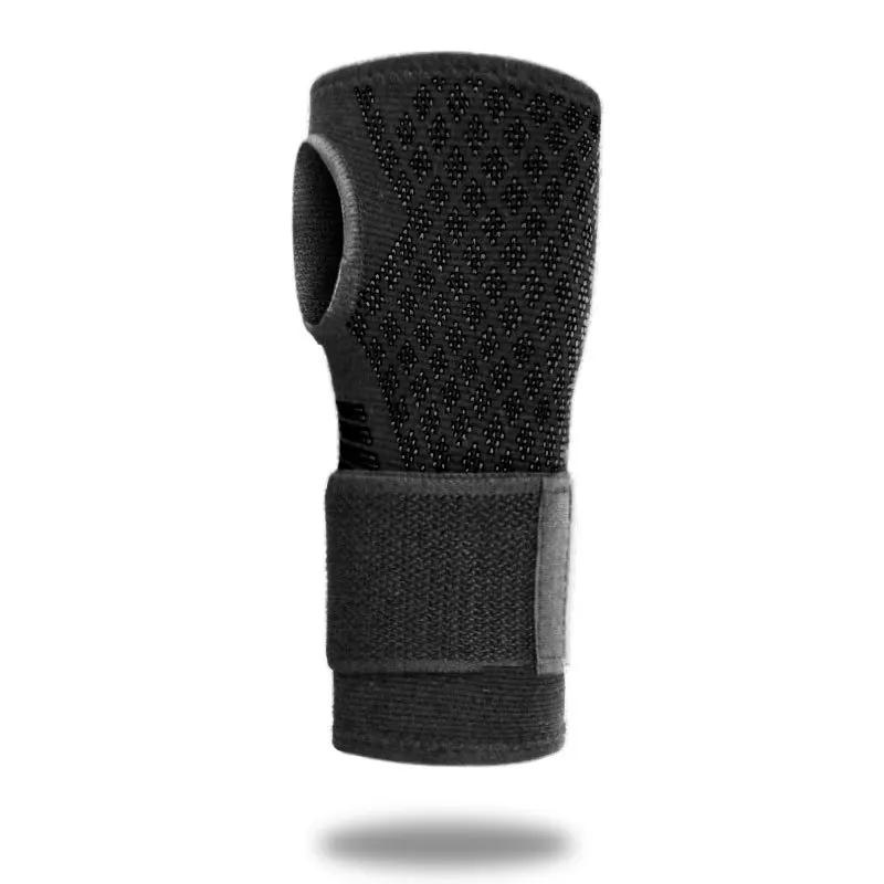 Luvas De Guarda De Mão De Esportes De Nylon De Malha, Pulseira De Suporte De Pulso, Manga Elástica De Palmeira, Fitness, 1Pc - Image 1