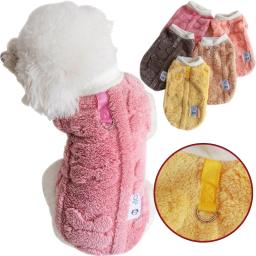 Roupas macias para cães de lã Pullover de cachorro quente Kitten Pet Clothes for Small Dogs Chihuahua Bulldog Apparel Camisola de inverno para cães - Image 1