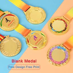 Genéricos Medalha De Metal Em Branco, Em Qualquer Competição, Troféu Desportivo Escolar, Medalhas Lembranças, Presente Medalha De Ouro Infantil - Image 4