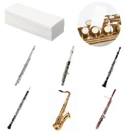 Papel de limpeza do saxofone portátil, papel anti-pegajoso, ferramentas de limpeza do instrumento do vento, almofada do saxofone, 100 folhas - Image 4