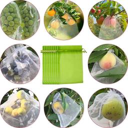 Fruit Protection Netting Bags com cordão, Uva reutilizável crescer sacos, Strawberry Cover, Mesh Bags para controle de pragas, 50 pcs, 100pcs - Image 2