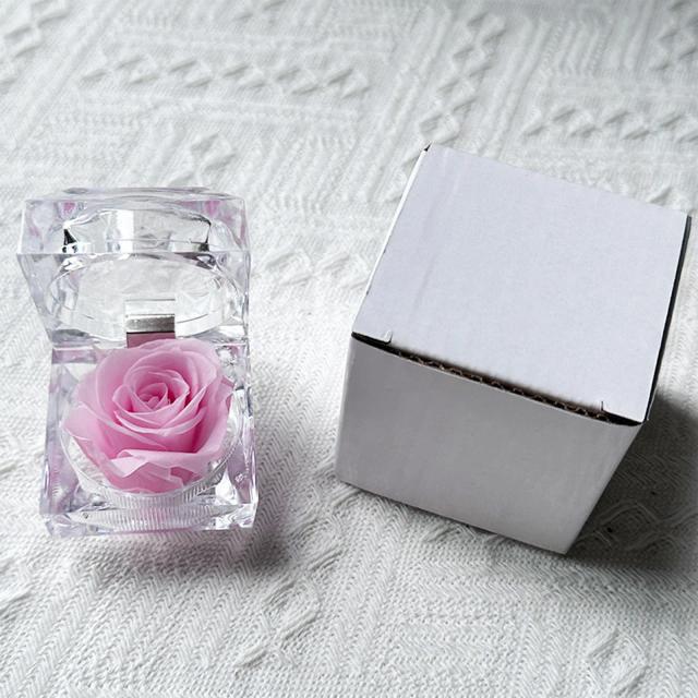 Flor Eterna Rosa Preservada com Caixa - Presente Perfeito para Dia dos Namorados e Aniversário