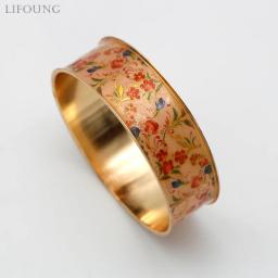 Flor impressa pulseira de metal para as mulheres bonito romântico moda pulseira vintage designer novo estilo para meninas presentes acessórios 2023337 - Image 1