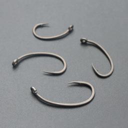 10 pçs carpa pesca klor gancho liga de aço pesca farpado método alimentador carpa equipamento cabelo acessórios anzol para equipamento pesca - Image 2
