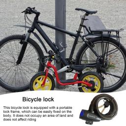 Fechadura de bicicleta com chave para bicicleta elétrica, fechaduras de cabo anti-roubo, fechadura de bicicleta segura enrolada, combinação de pesados, 1,2 m - Image 5